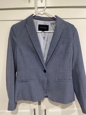 Banana Republic Pale Blue Notch Lapel Single-Button Blazer size 4